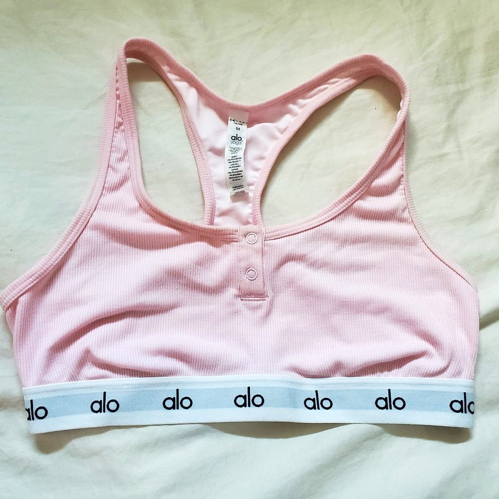 Alo Yoga, Pink Bra, Medium size